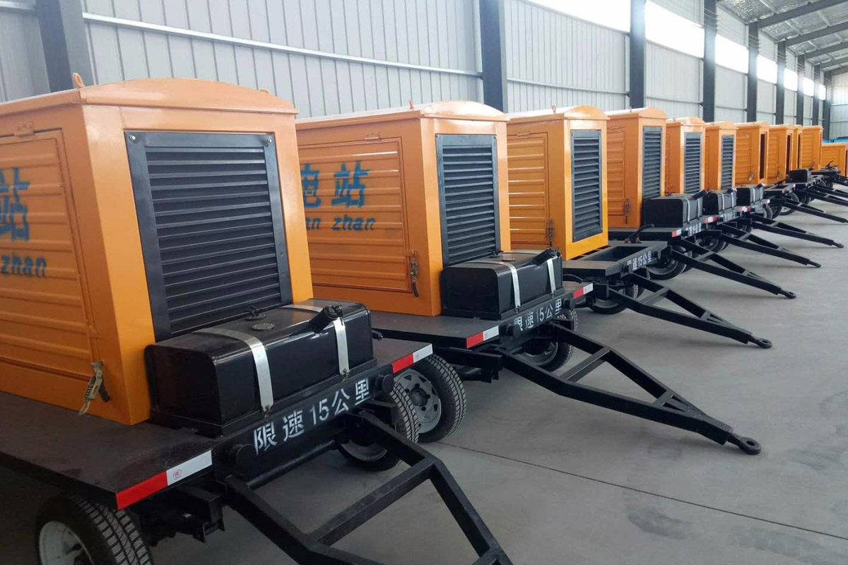 可克达拉发电机租赁施工现场
